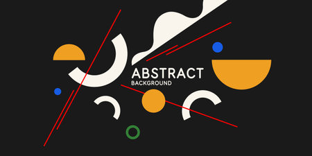 Composition with geometric shapes. Abstract background for design.