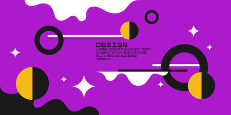 Modern geometric composition of various shapes. Illustration for design. Abstract background in the trend chart.のイラスト素材