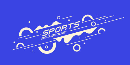 Sports poster. abstract background with geometric elements. A composition of various shapes.のイラスト素材