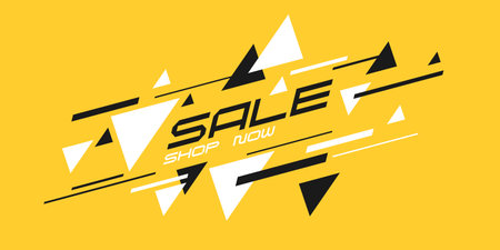 Poster sale. abstract background with geometric elements. A composition of various shapes.のイラスト素材