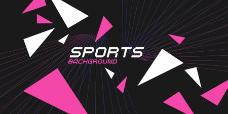Sports poster. Abstract background with dynamic shapes. Vector templateのイラスト素材