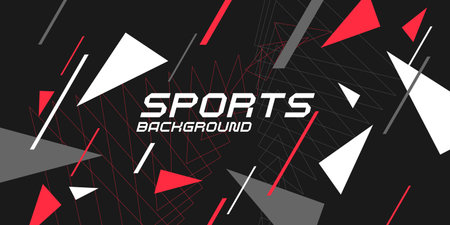 Sports poster. Abstract background with dynamic shapes. Vector templateのイラスト素材