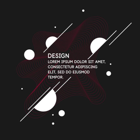 Modern geometric composition of various shapes. Illustration for design. Abstract background in the trend graphics.のイラスト素材