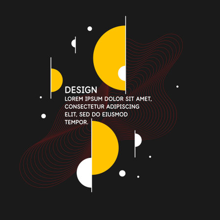 Trendy abstract background. Composition forms. Modern vector illustrationのイラスト素材
