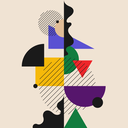 Trendy abstract background. Composition forms. Modern vector illustrationのイラスト素材