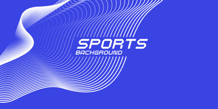 Vector abstract background with dynamic waves. Sports poster.のイラスト素材