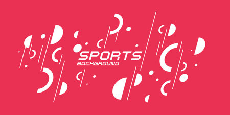 Sports poster. abstract background with geometric elements. A composition of various shapes.のイラスト素材