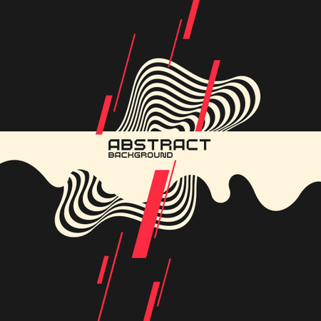 Abstract background in a modern trendy style. Poster with simple flat organic shapes, geometric shapes and lines.のイラスト素材