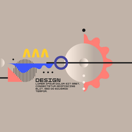 Composition with geometric shapes. Abstract background for design.のイラスト素材
