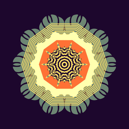 Symmetrical composition. Abstract element for design. Vector illustration. A pattern of deformed stripes.のイラスト素材