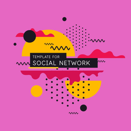 Abstract background with simple elements. An image with a composition of geometric elements and shapes.のイラスト素材