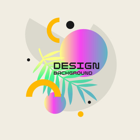 Abstract background with simple elements. An image with a composition of geometric elements and shapes.のイラスト素材
