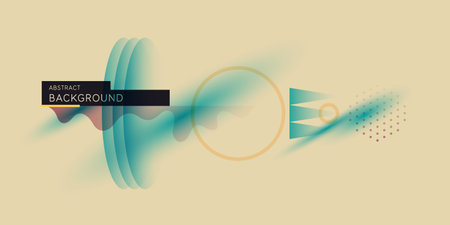 Abstract background with simple elements. An image with a composition of geometric elements and shapes.のイラスト素材