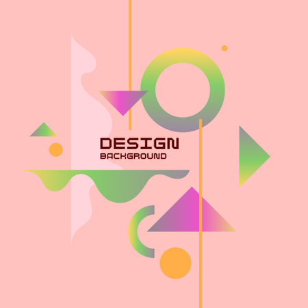 Abstract background with simple elements. An image with a composition of geometric elements and shapes.のイラスト素材