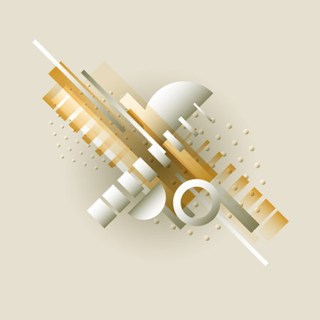 Abstract background with simple elements. An image with a composition of geometric elements and shapes.のイラスト素材