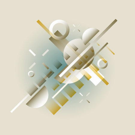 Abstract background with simple elements. An image with a composition of geometric elements and shapes.のイラスト素材