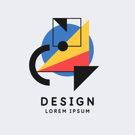 Abstract elements in modern style, a template for your design. Geometric compositions.のイラスト素材