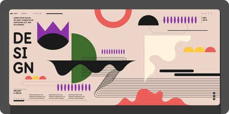 Composition with geometric shapes. Abstract background for design.