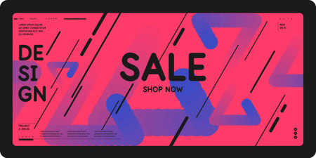 Original concept of the discount sale poster. Sale banner. A template for placing your information and text.のイラスト素材