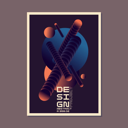 Template for text information. A composition of geometric shapes. Vector illustration. Graphic elements for design and creativity. Modern poster Abstract background.のイラスト素材