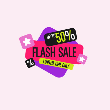 An image to advertise the sale. Sticker for advertising discounts. Vector graphics in a modern style.のイラスト素材