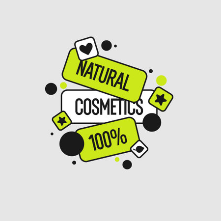 Original poster for natural products. Vector illustration in a flat style. Elements for design. Isolated images in a flat style. Vector graphics.のイラスト素材