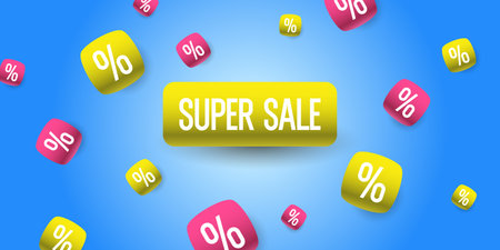 An image to advertise the sale. Poster for advertising discounts. Vector graphics in a modern style.のイラスト素材