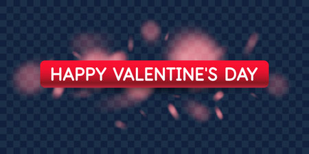 A cute romantic poster. An illustration for the Valentine's Day holiday. Elements for the design. Vector graphics.のイラスト素材