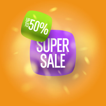 Sale banner. Original poster for discount. Element for advertising discounts. Vector graphics in a flat style.のイラスト素材