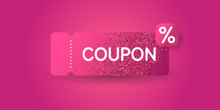 An image to advertise the sale. A poster for advertising discounts. Vector graphics in a modern style. Coupon and bonuses when purchasing an item or registering in the store.のイラスト素材