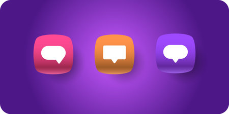 Set icons. A text message. Online chat. A message to another user. Modern graphics for design.
