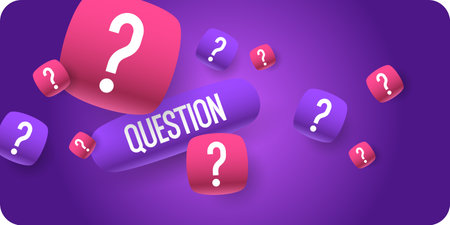 Help in solving the problem. A poster with question marks. A question that needs an answer. Elements for transmitting information. Modern graphics for design.のイラスト素材