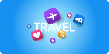 Conceptual poster sales and discounts of airplane tickets. Vector illustration.のイラスト素材