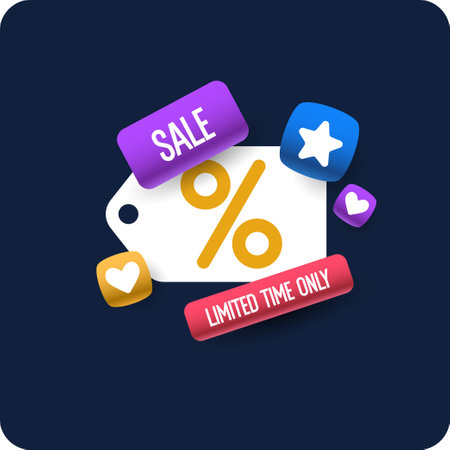 An image to advertise the sale. Poster for advertising discounts. Vector graphics in a modern style.のイラスト素材