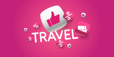 Conceptual poster sales and discounts of airplane tickets. Vector illustration.のイラスト素材