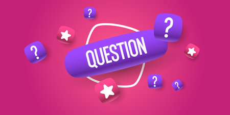 Help in solving the problem. A poster with question marks. A question that needs an answer. Elements for transmitting information. Modern graphics for design.のイラスト素材