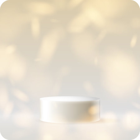 A cylindrical podium for displaying goods on a background. Vector elements for design. The template for the placement.のイラスト素材