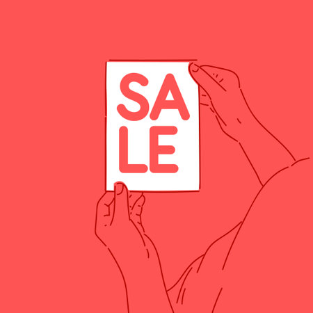An image to advertise the sale. Poster for advertising discounts. Vector graphics in a modern style.のイラスト素材