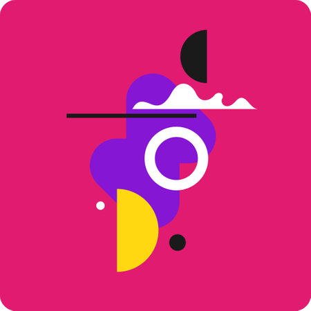 Modern geometric composition of various shapes. Illustration for design. Abstract background in the trend chart. A stylish template for further creativity.のイラスト素材