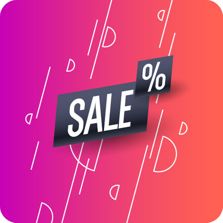 An image to advertise the sale. Poster for advertising discounts. Vector graphics in a modern style.のイラスト素材