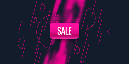 An image to advertise the sale. Poster for advertising discounts. Vector graphics in a modern style.のイラスト素材