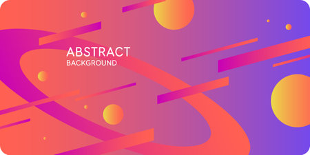 Bright attractive abstract background with graphic elements. A composition of shapes and color spots. A blank for creativity.のイラスト素材