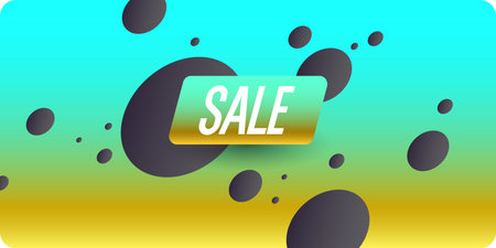 A beautiful and stylish poster to attract the attention of customers to the sale. Abstract shapes on...
