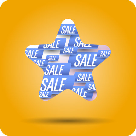 An image to advertise the sale. Poster for advertising discounts. Vector graphics in a modern style.のイラスト素材