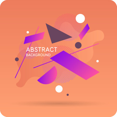 Background with abstract shapes. A template for design and creativity. The composition of the figures. The illustration is in a modern style, simple and concise design.のイラスト素材