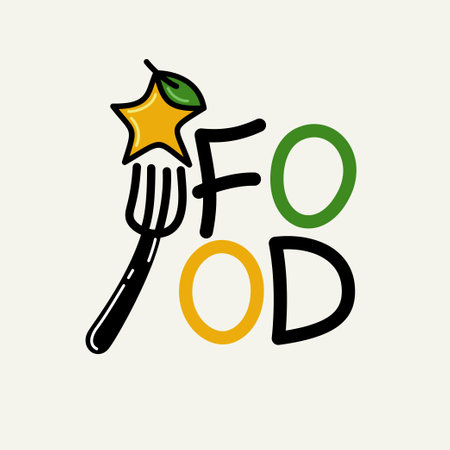Modern minimalistic vector illustration for food. Vector illustration.のイラスト素材