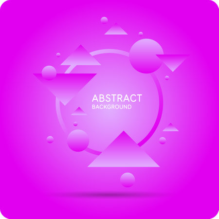 Bright attractive abstract background with graphic elements. A composition of shapes and color spots. A blank for creativity.のイラスト素材