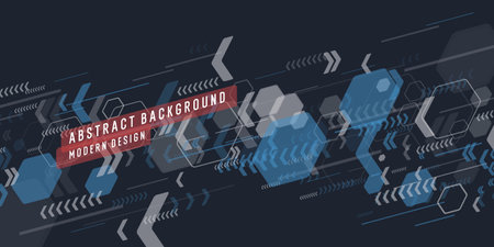 Abstract background consisting of various geometric shapes. A modern design template.のイラスト素材