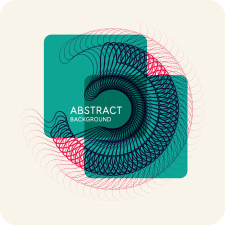 A simple geometric composition of particles and shapes. Abstract background.のイラスト素材