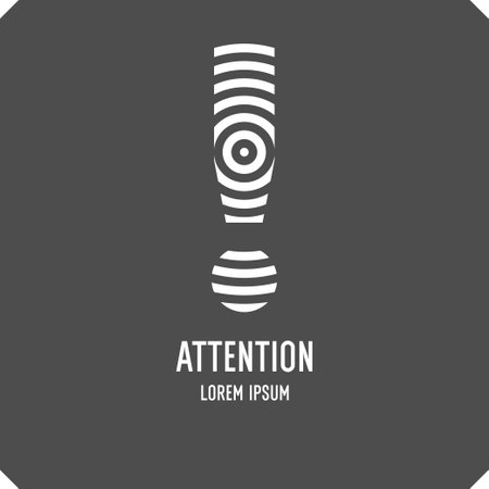 A warning sign, and icon. Informational poster for the site. Vector illustration.のイラスト素材